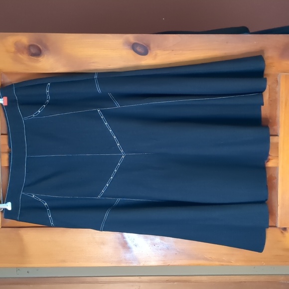 PICADILLY* 2pc jacket/top & skirt set. Short sleeve button front, rivet detail - Picture 3 of 16